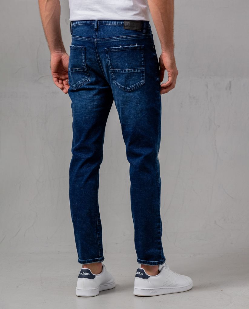Jean Slim con rotos para hombre