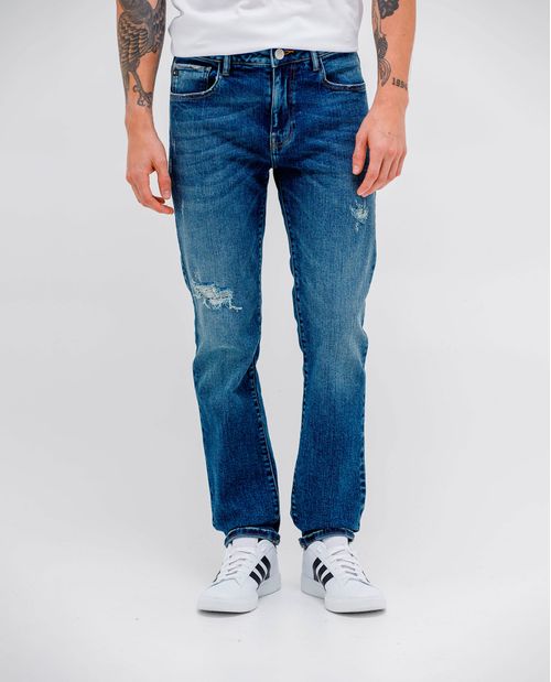 Jean Straight tono medio para hombre