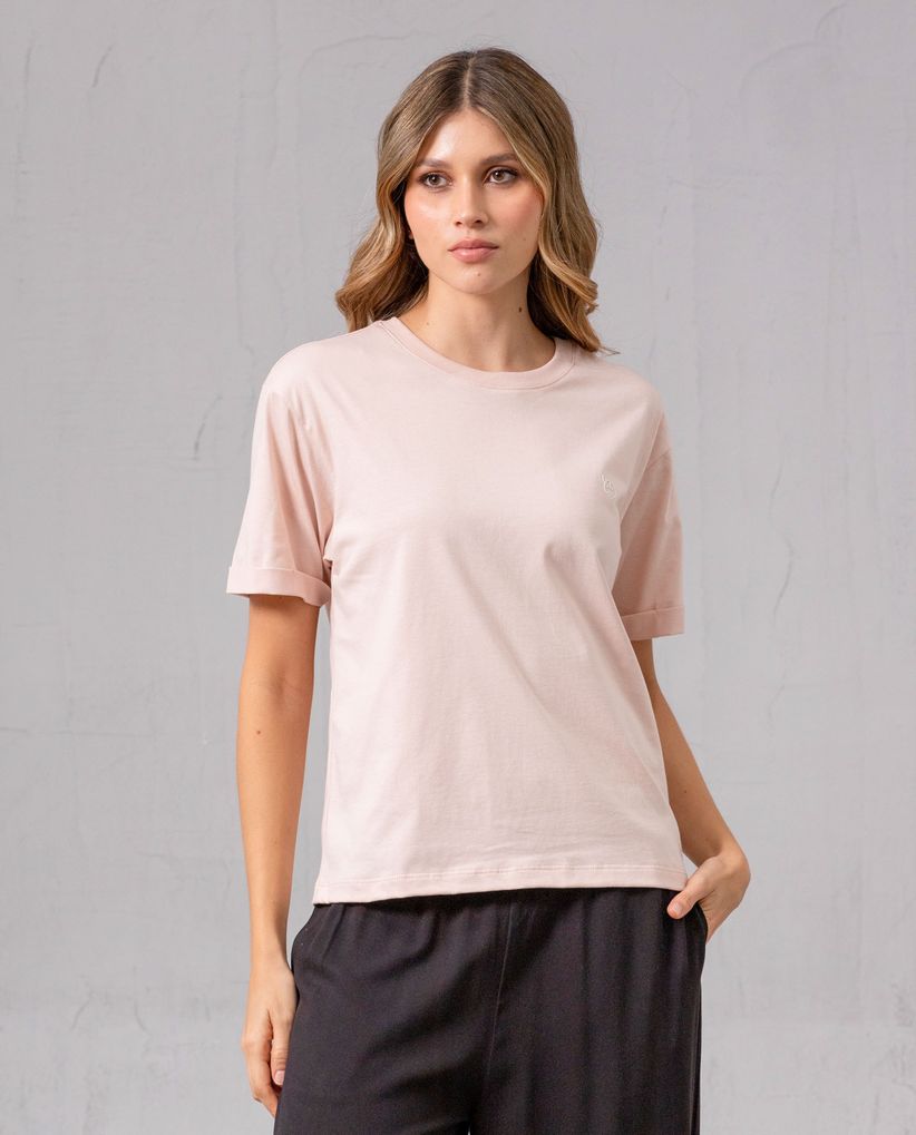 Camiseta básica con puma estampado para mujer