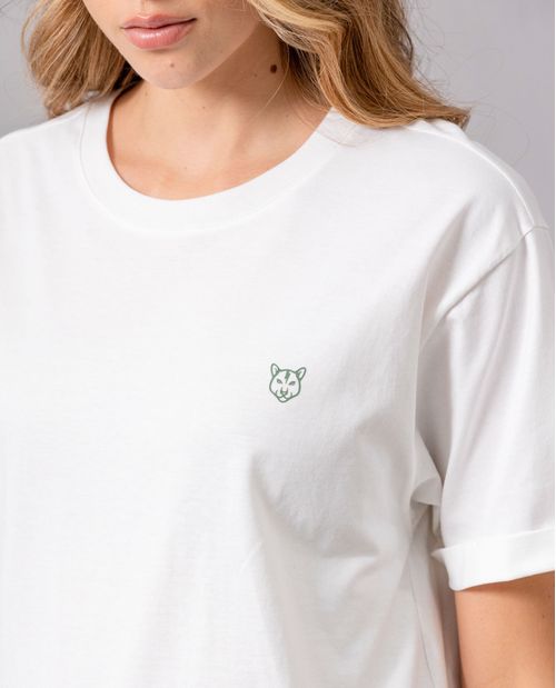 Camiseta básica con puma estampado para mujer