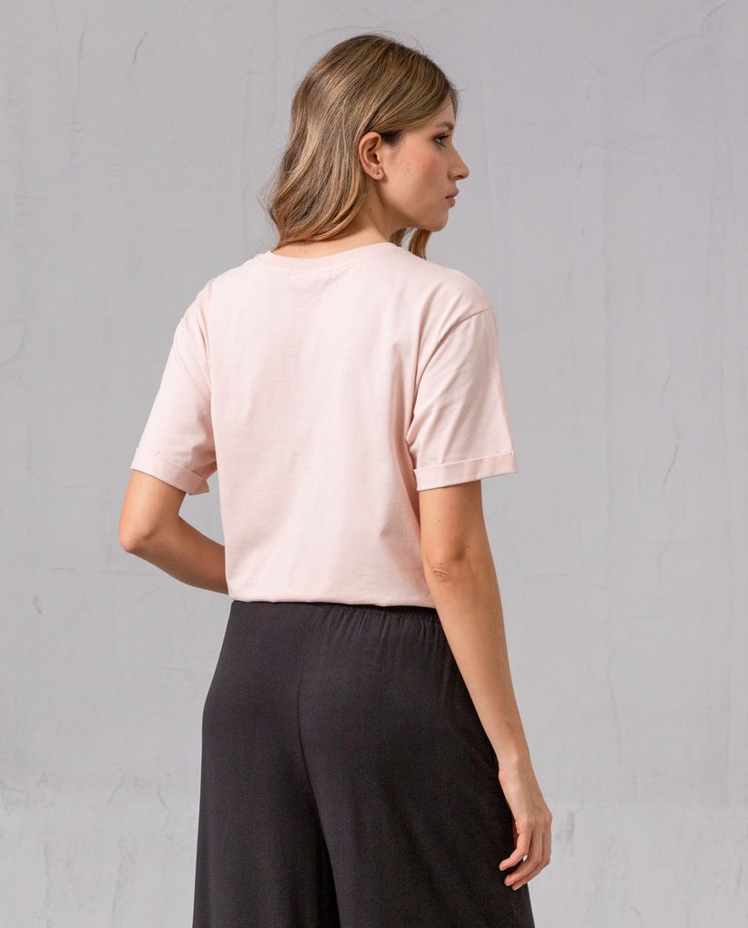 Camiseta básica con puma estampado para mujer