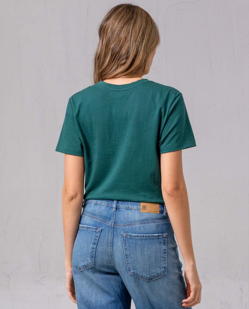 Camiseta básica estampada para mujer