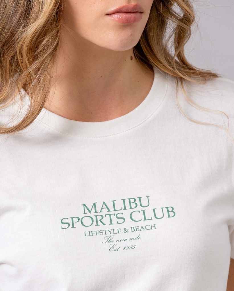 Camiseta manga corta estampada para mujer