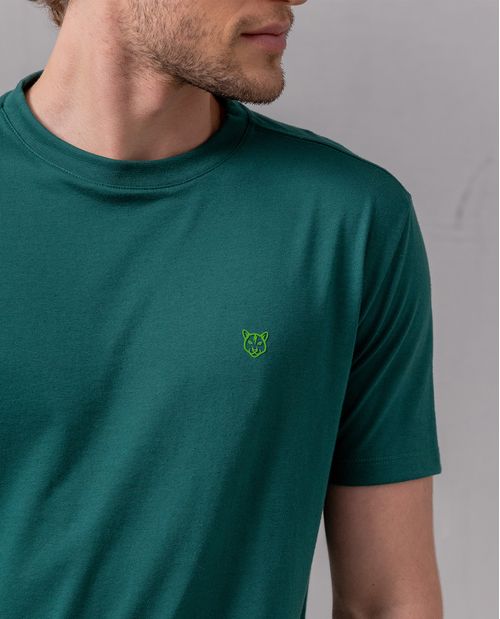 Camiseta manga corta con puma estampado para hombre