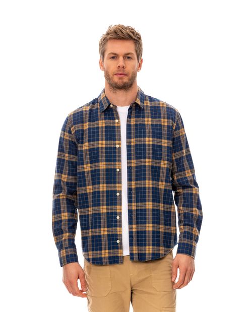 Camisa con diseño a cuadros para hombre