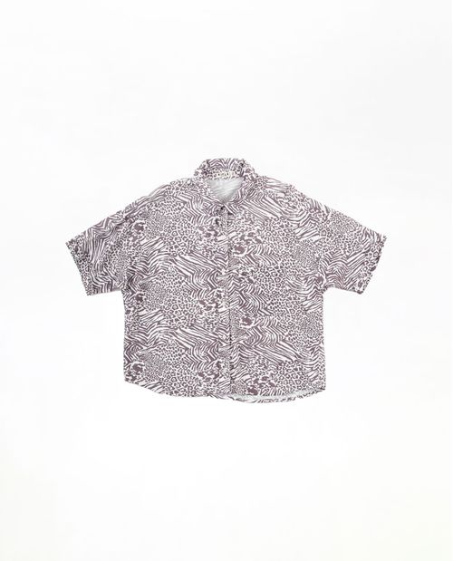 Camisa con diseño animal print para mujer