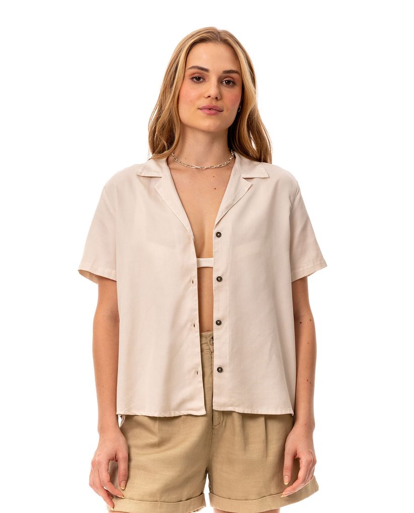 Camisa tipo bowling para mujer