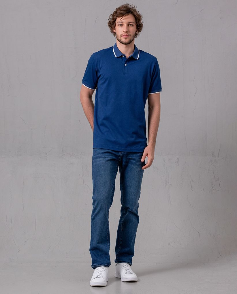 Camisa tipo polo clásica para hombre