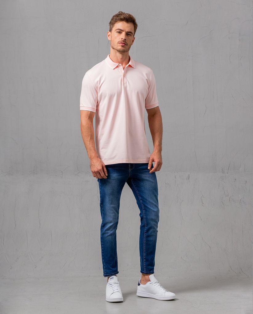 Camisa tipo polo clásica para hombre