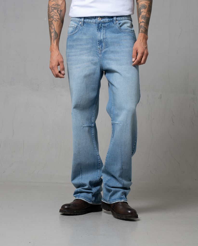 Jean Trendy de tiro largo para hombre