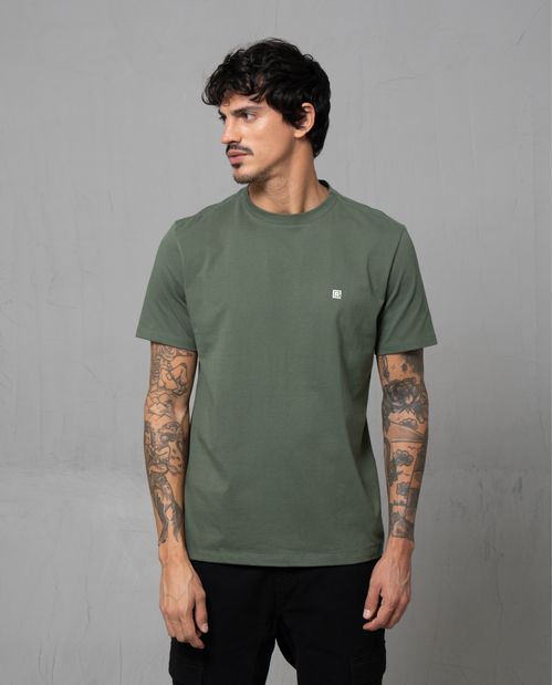 Camiseta con estampado en punto corazón para hombre