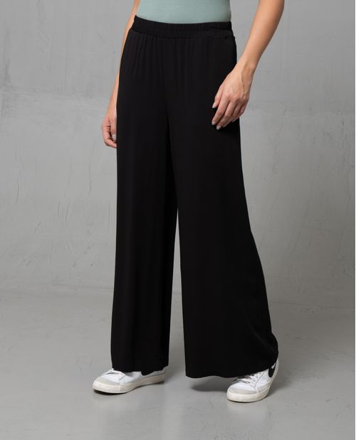 Pantalón Palazzo con pretina elástica para mujer