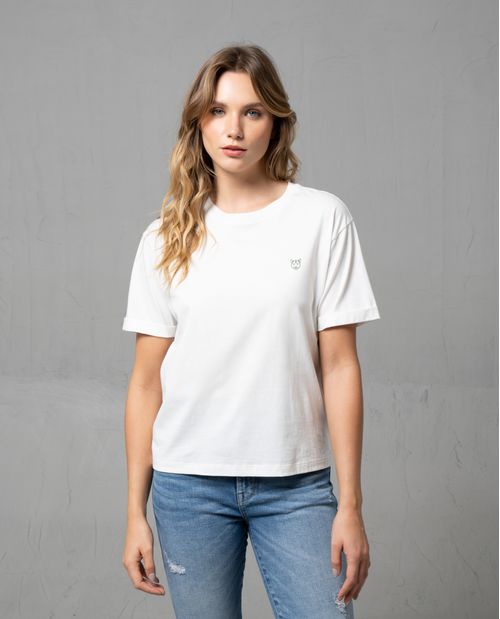 Camiseta básica con puma estampado para mujer