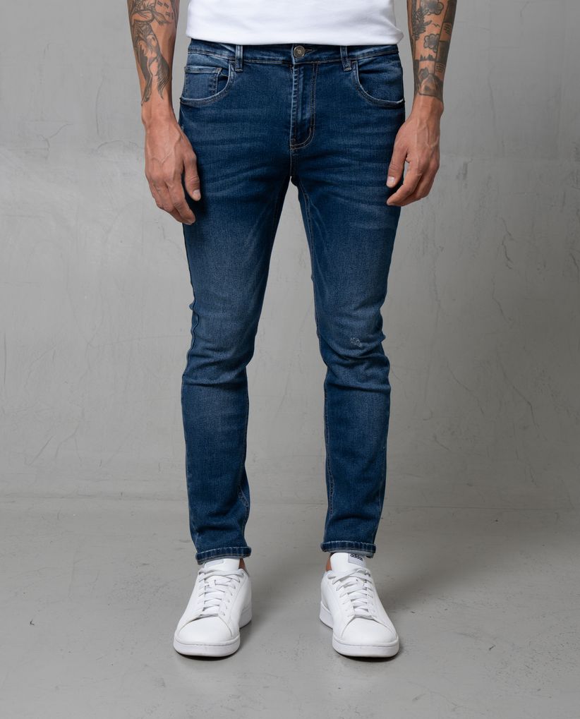 Jean Super Slim tono medio para hombre