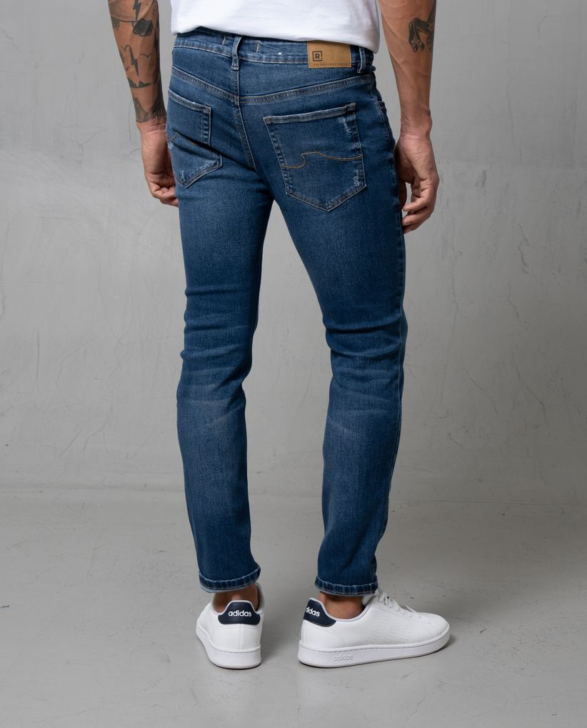Jean Super Slim tono medio para hombre