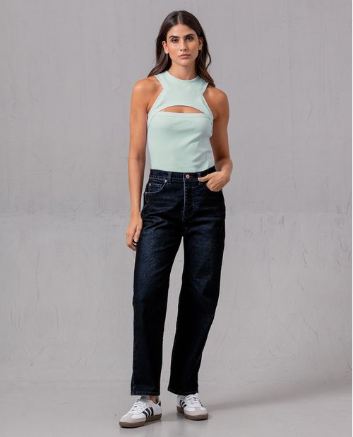 Camiseta en rib para mujer