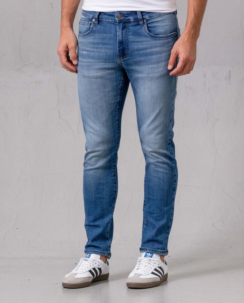 Jean Slim con mini desgastes localizados para hombre