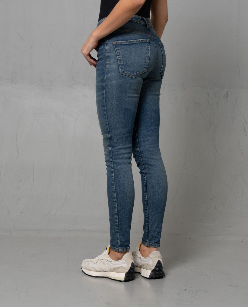 Jean Skinny de tiro alto para mujer
