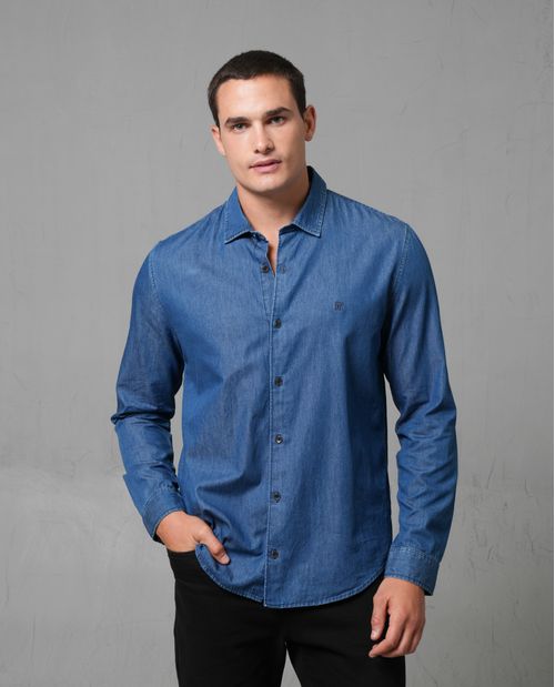 Camisa en denim para hombre