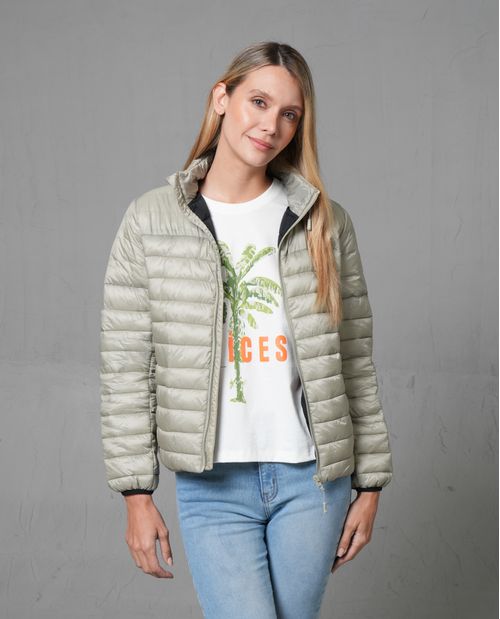 Chaqueta acolchada con capucha para mujer