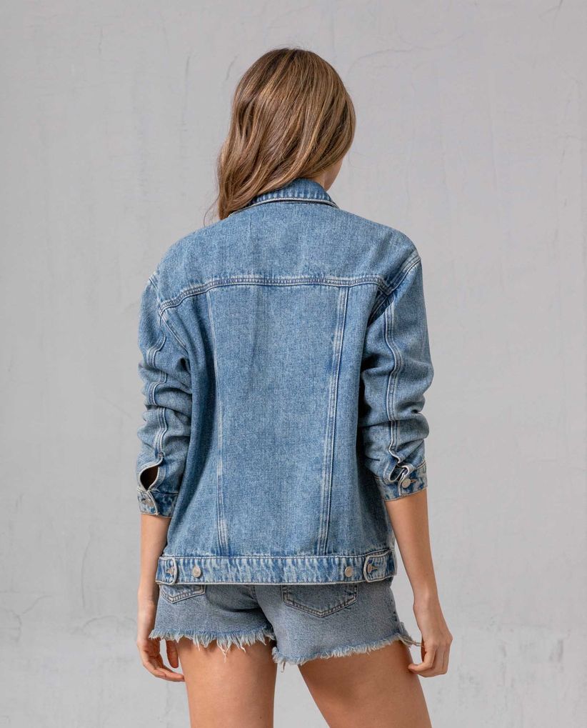 Chaqueta Trucker rígida 100% para mujer