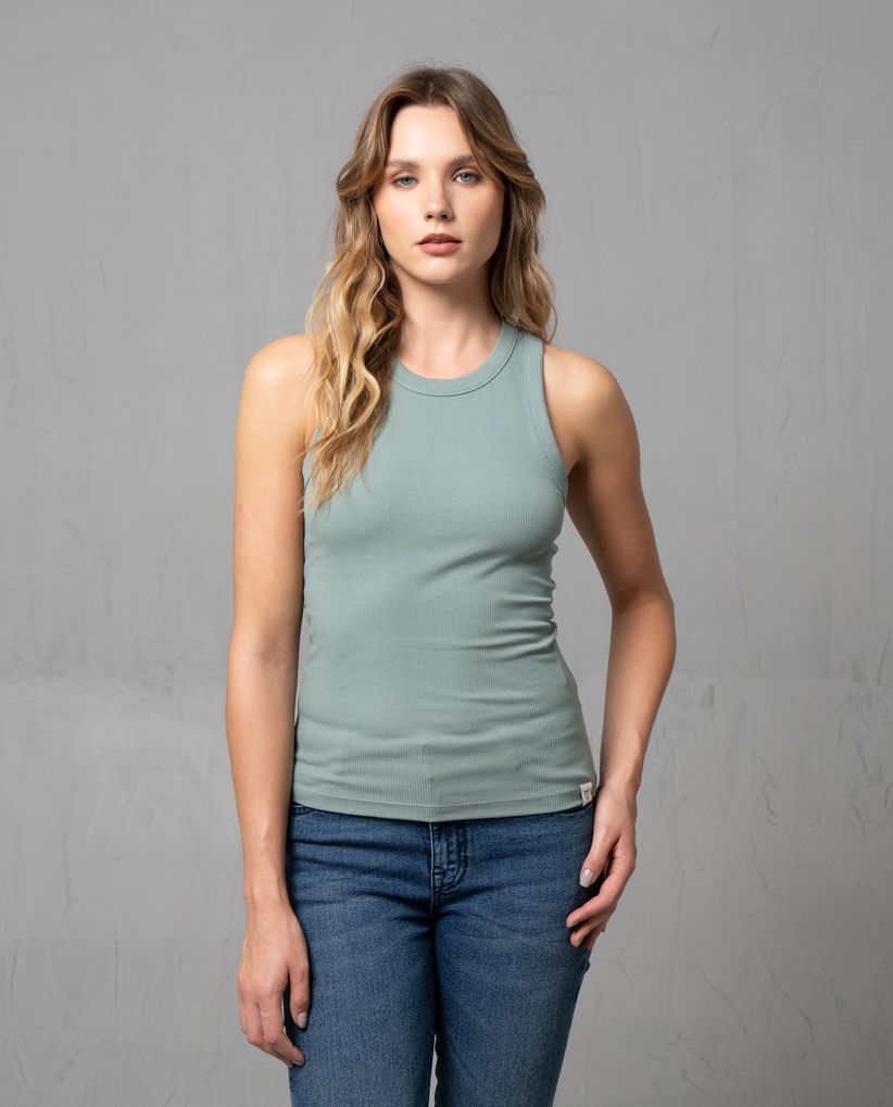 Camiseta manga sisa para mujer