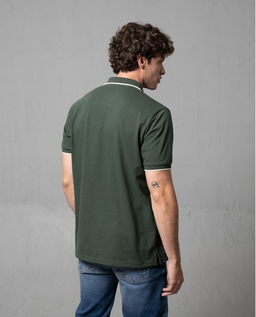 Polo en tejido piqué para hombre