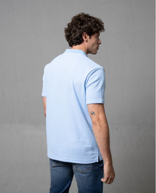 Polo en tela con textura para hombre