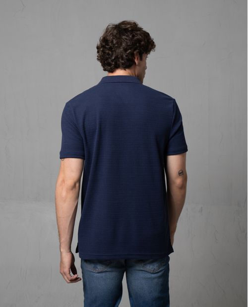 Polo en tela con textura para hombre
