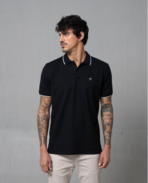 Polo manga corta con puma estampado para hombre