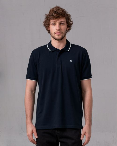 Polo manga corta con puma estampado para hombre