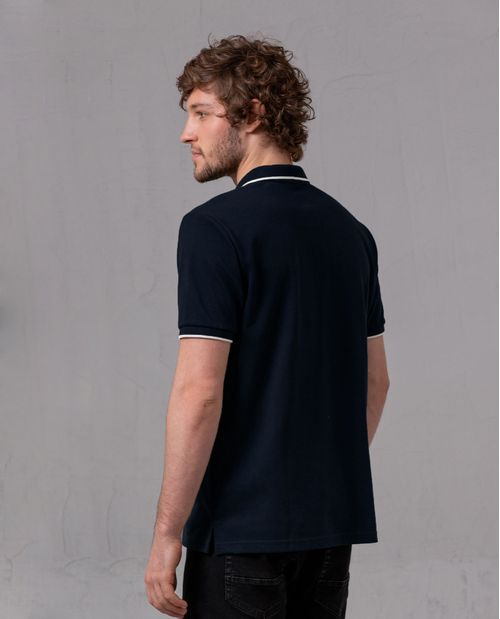 Polo manga corta con puma estampado para hombre