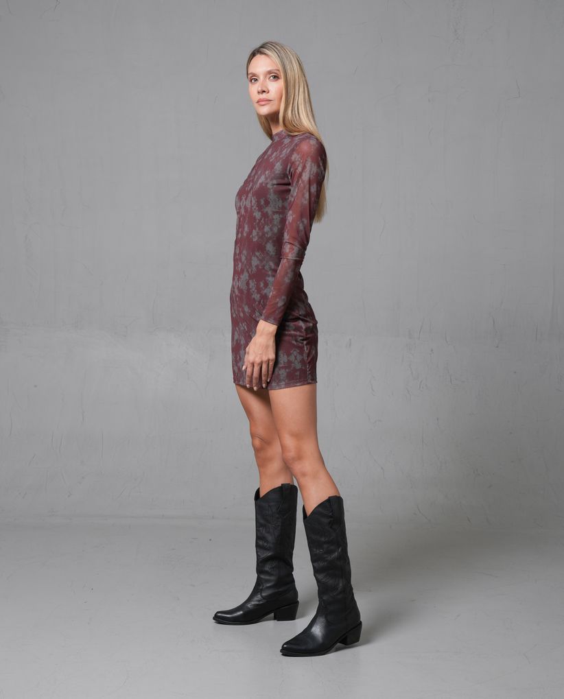 Vestido en malla ajustado para mujer