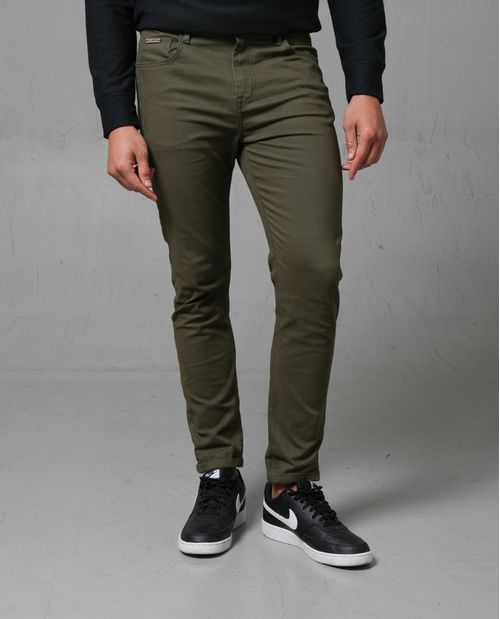 Pantalón Slim en dril semiliviano para hombre