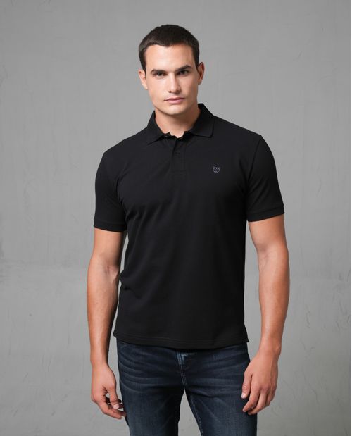 Polo con aplique de puma en punto corazón para hombre