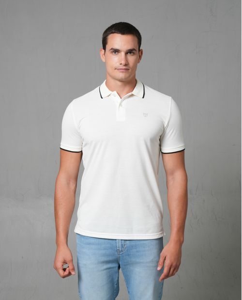 Polo manga corta con puma estampado para hombre