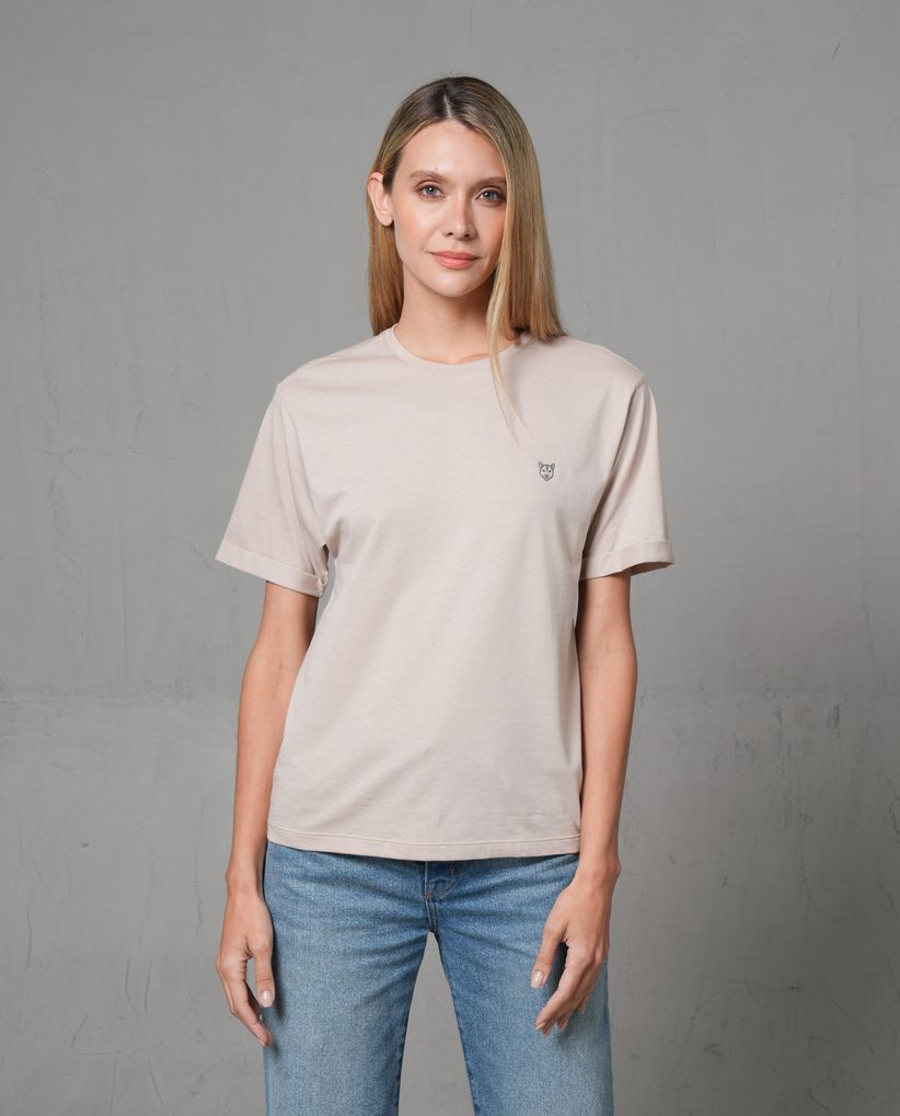 Camiseta básica con puma estampado para mujer