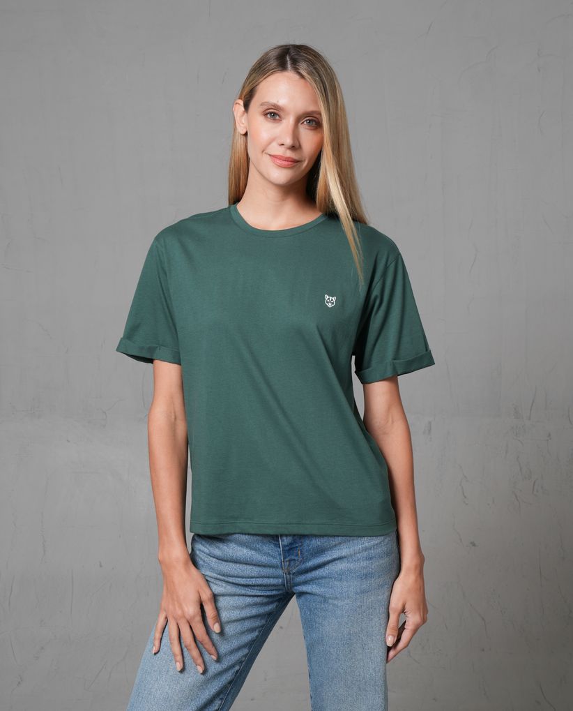 Camiseta básica con puma estampado para mujer