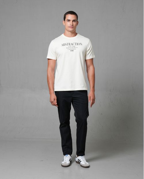 Camiseta manga corta estampada para hombre