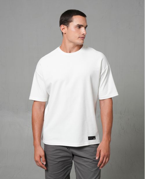 Camiseta oversize con textura para hombre