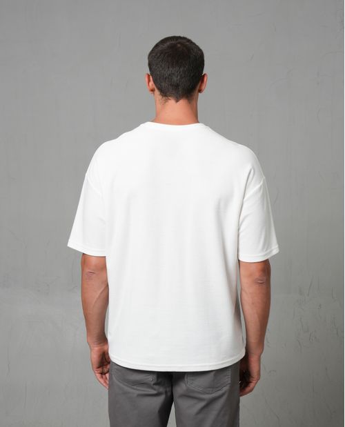 Camiseta oversize con textura para hombre