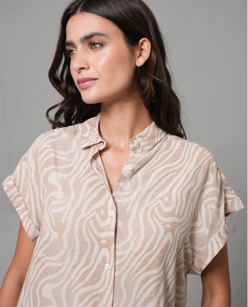 Camisa de animal print para mujer