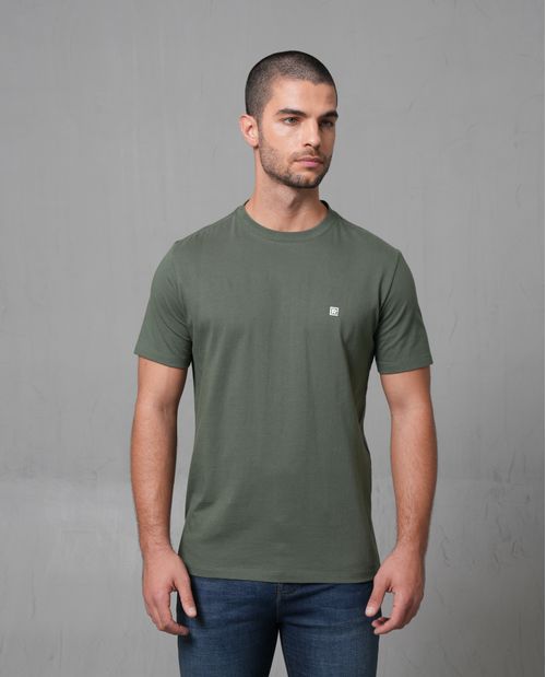 Camiseta con estampado en punto corazón para hombre
