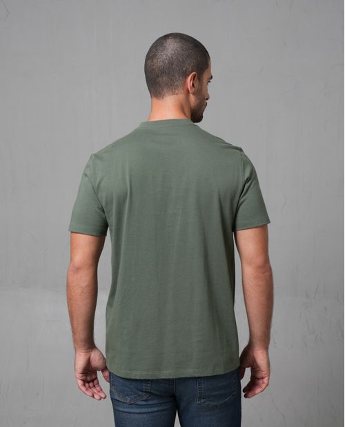 Camiseta con estampado en punto corazón para hombre