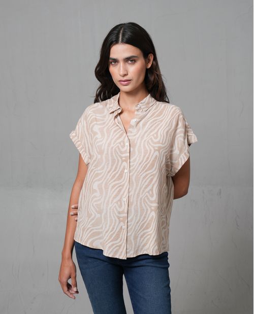 Camisa de animal print para mujer