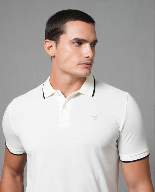 Polo manga corta con puma estampado para hombre