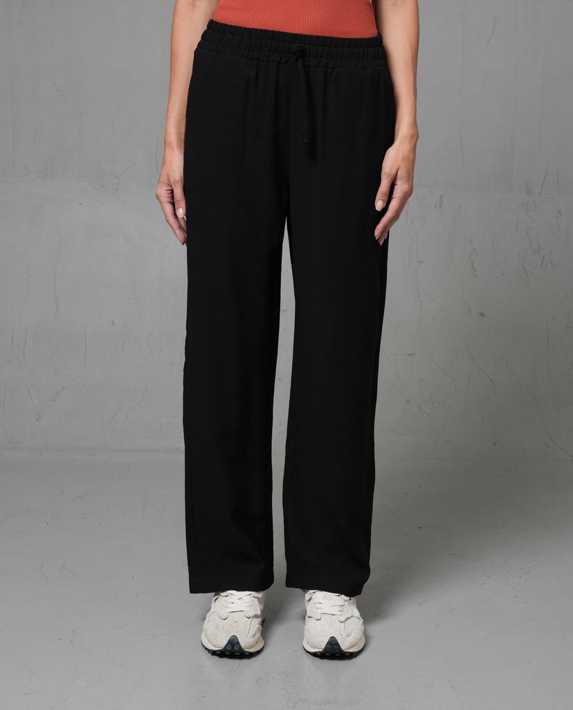 Pantalón Recto con elástico en cintura para mujer