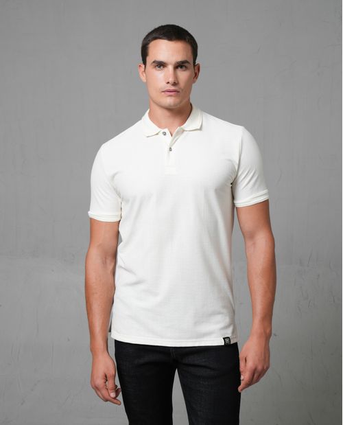 Polo comfort de tela con textura para hombre