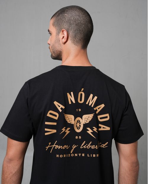 Camisera manga corta estampada para hombre