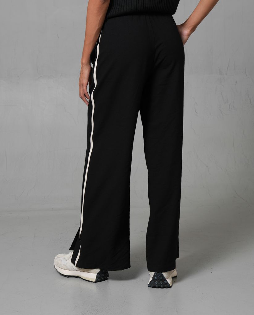 Pantalón Recto con línea en contraste para mujer